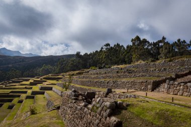 Chinchero 'nun Arkeoloji Parkı manzarası, Peru