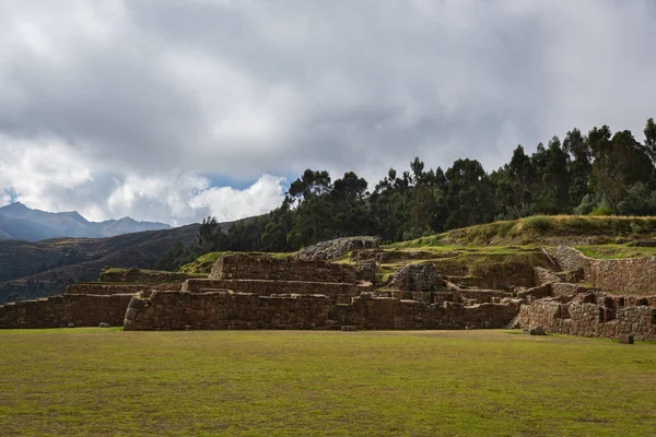 Uma Vista Parque Arqueológico Chinchero Peru — Fotografia de Stock