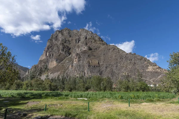 Widok Ruin Ollantaytambo — Zdjęcie stockowe