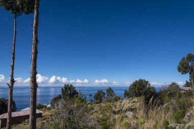 Peru Taquile Adası manzarası