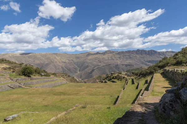 Área Arqueológica Tipon Este Lugar Visitado Dentro Excursão Chamada Vale — Fotografia de Stock