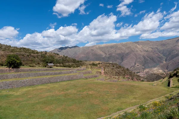 Área Arqueológica Tipon Este Lugar Visitado Dentro Excursão Chamada Vale — Fotografia de Stock