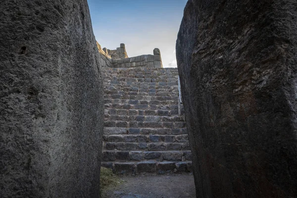 Sacsayhuaman Archeologisch Complex Deze Plaats Wordt Bezocht Rondleiding Door Stad — Stockfoto