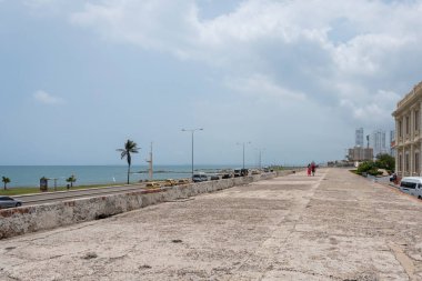 Cartagena de Indias, Kolombiya - 05 / 27 / 2018: Cartagena 'nın liman manzarası