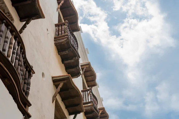 Ein Typischer Kolonialer Balkon Von Cartagena Indias — Stockfoto