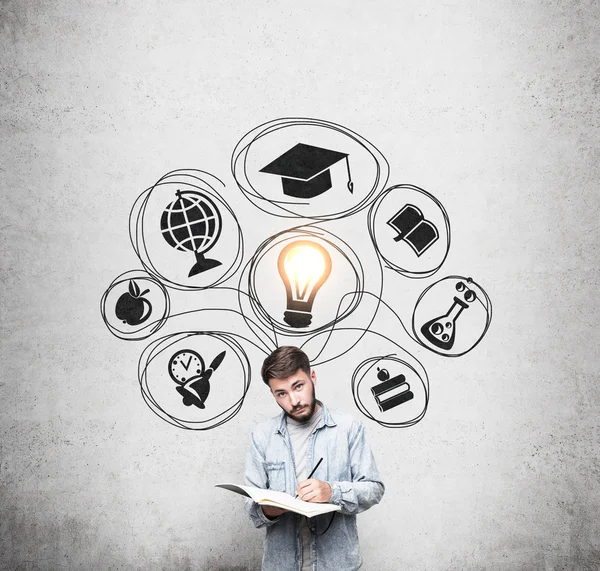 Student deciding where to study — Stock Photo, Image