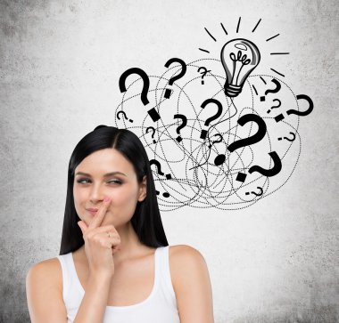 Beyaz üst kız çözüm arıyor