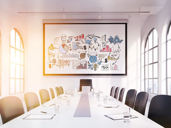 Business process poster in boardroom — Stock Photo, Image