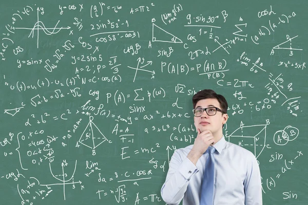 Porträt eines jungen Mathe-Genies — Stockfoto