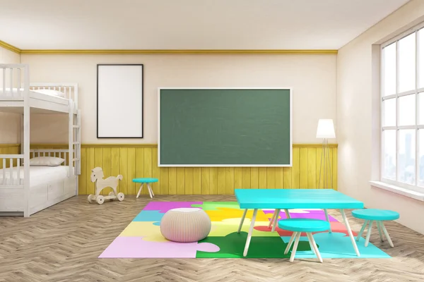 Kinderkamer met Blackboard — Stockfoto