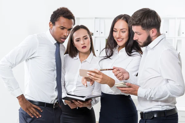 Group of colleague coping with crisis — Stock Photo, Image