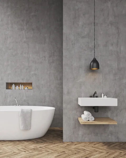 Bathroom with concrete walls — Stock Photo, Image