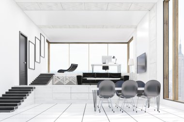 Oturma odasında modern daire