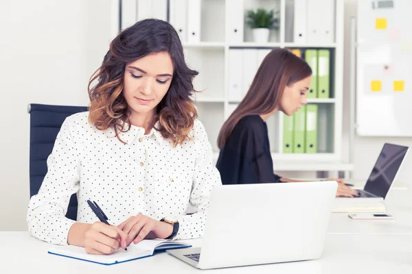 Dua sekretaris yang bekerja di kantor — Stok Foto