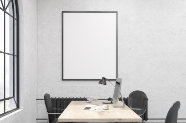 Office büyük posteri ile yan görünüm