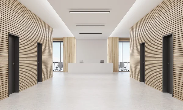 Corridor with reception desk — Stock Photo, Image