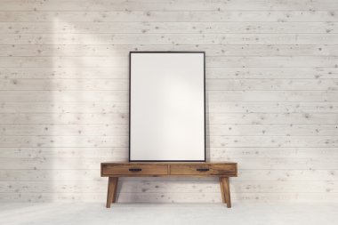 Masada siyah çerçeveli dikey poster