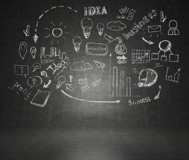 Boş odada iş fikir kroki