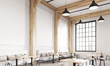 Restoran beyaz duvarlı