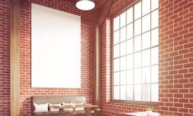 Güneşli Restoran iç tuğla duvarlı