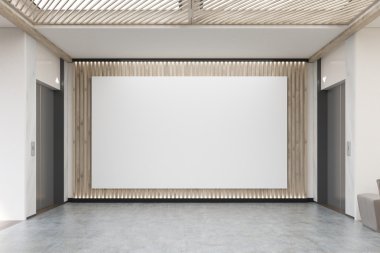 Ofis lobisinde büyük yatay poster