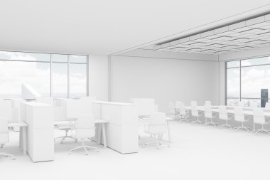 Ofis olarak görülen bulutlu gökyüzü