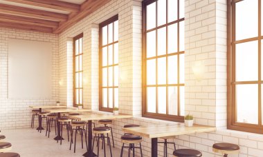 Güneşli bar yan görünüm