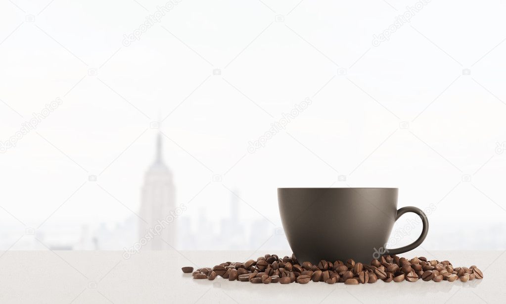 Cup of coffee in New York