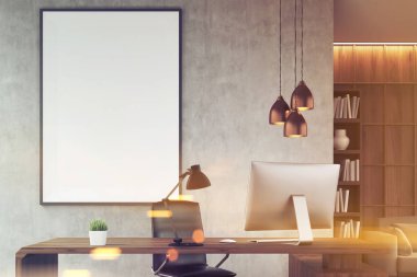 Kitaplık, Ceo ofiste poster tonda