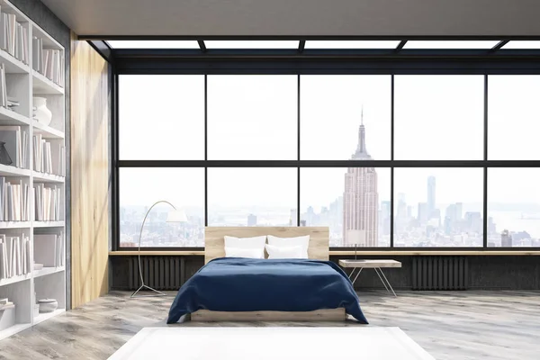 Habitación Nueva York con póster y estantería — Foto de Stock