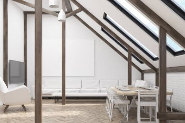 Bir oturma odası ile tavan