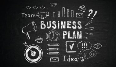 İş planı kroki kara tahta