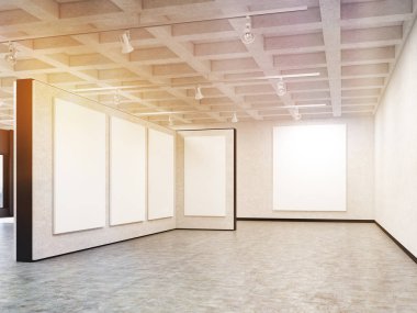 Boş Sanat Galerisi tonda boş resimlerle