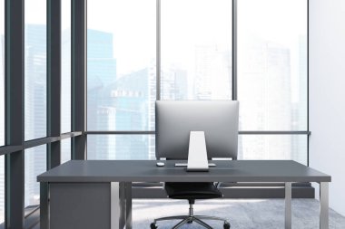 Bir masaüstü panoramik pencere odasında yakın çekim