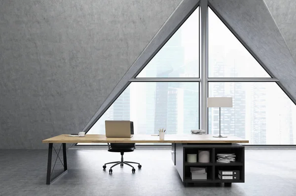 CEO office with triangular window