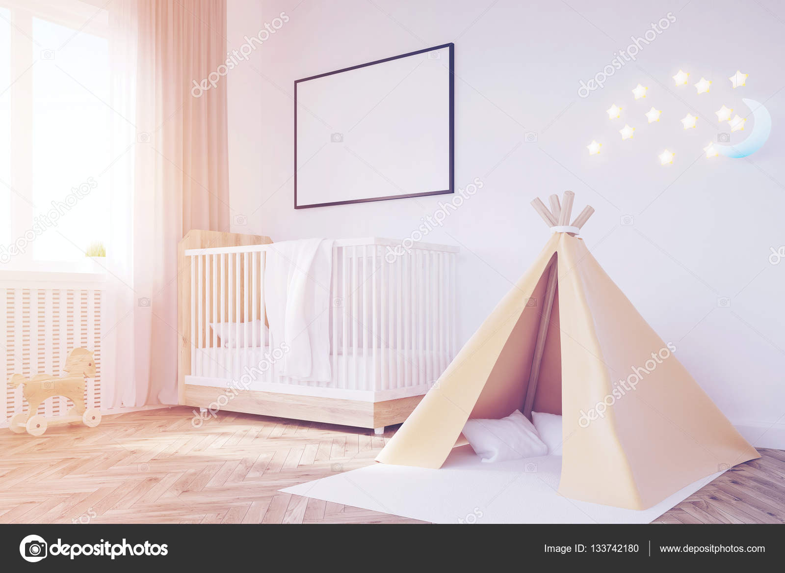 Baby S Room Crib Tent Toned Stock Photo C Denisismagilov
