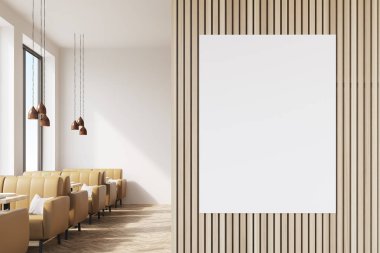 Bir kafede posterin Önden Görünüm