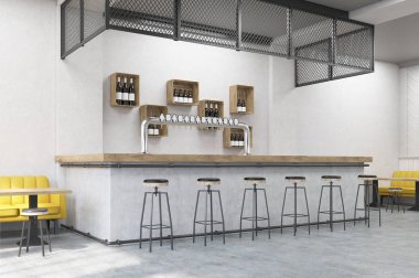 Bar standı bir kafede