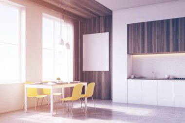 Mutfak iç, yan görünüm tonda