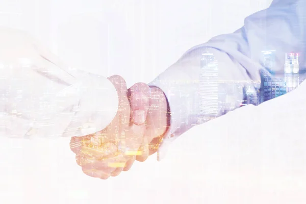 Close up of Businessmen shake hands — Stock fotografie