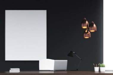 Müdürün odasına bir posteri ile yakın çekim