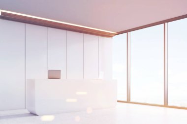 Ofis Resepsiyon ve beyaz paneller, tonda