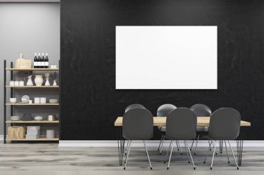 Yemek odası iç büyük posteri ile dolap