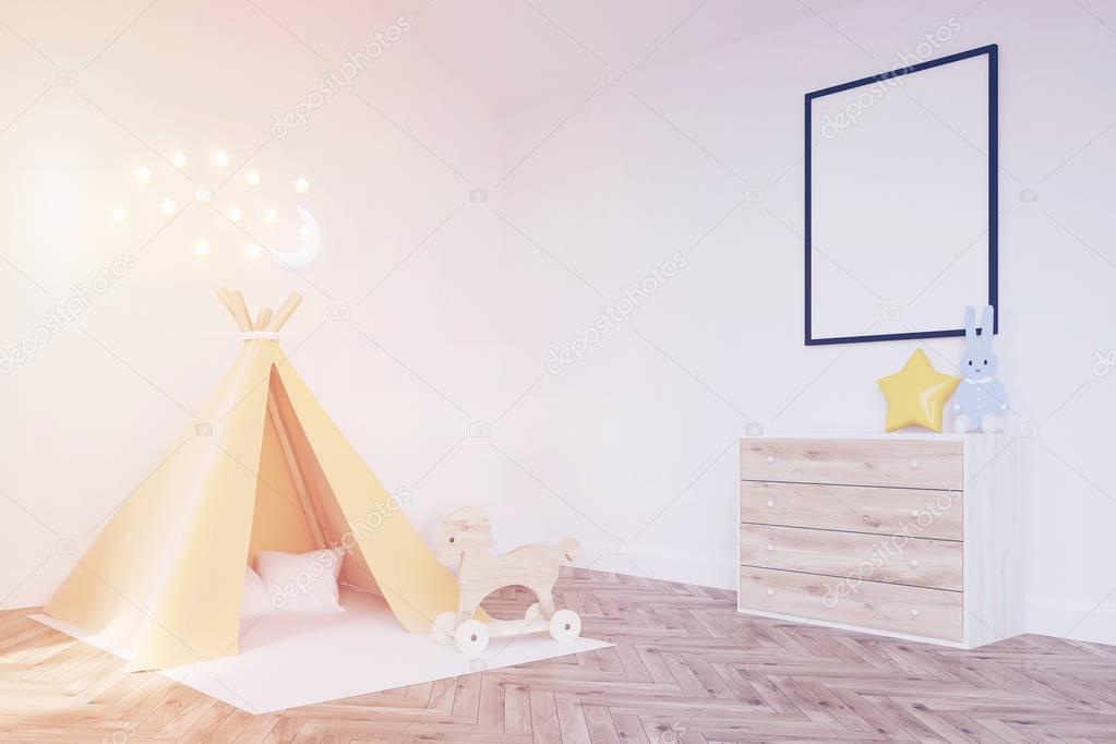 Baby's room with a tent, toned