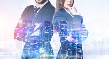 Bir gece şehirde iş adamları