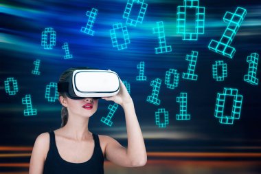 Sıfırlar ve birler, psychedelic vr gözlüklü kız