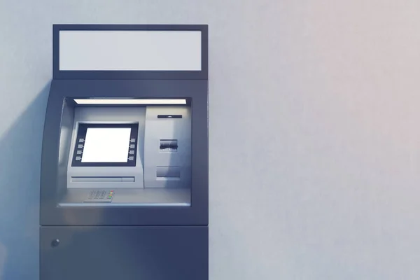 Närbild på svart Atm maskin — Stockfoto