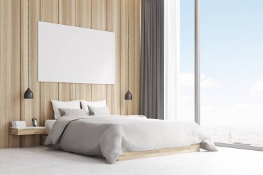 Bir Çift Kişilik Yatak, ahşap yan görünüm