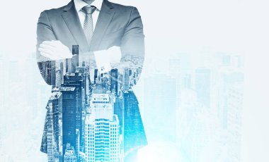 bir şehirde iş adamı