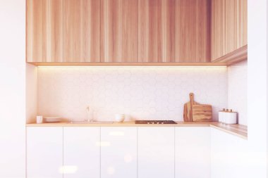 Yakın kadar olan bir masa mutfak, ahşap, tonda